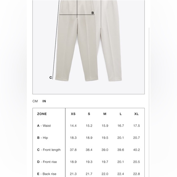 Zara ZW Collection Wrap Front Pants Side Tie Size Medium/Large available NWT - Picture 11 of 11